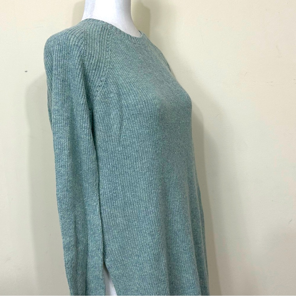 NEW Anthropologie Moth Soft Green Crew Neckline Sweater Pullover Dress Tunic S/M - Picture 5 of 16